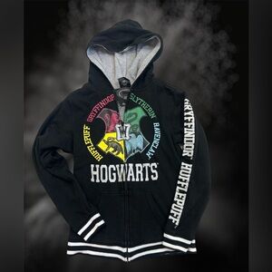 Harry Potter Black Gray Hoodie Teen size M Reversible with pockets